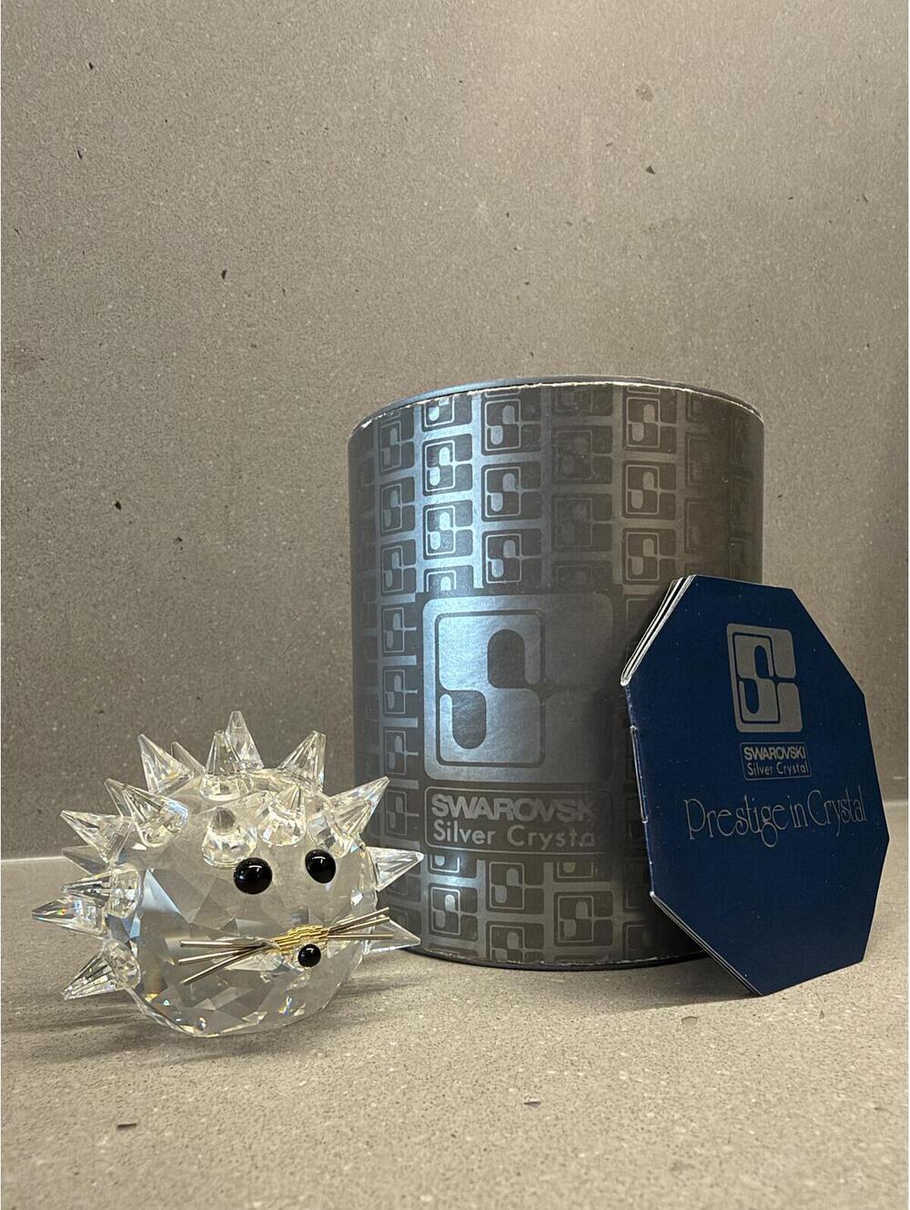 Vintage Swarovski Hedgehog 7630 NR 040 Box Booklet Retired